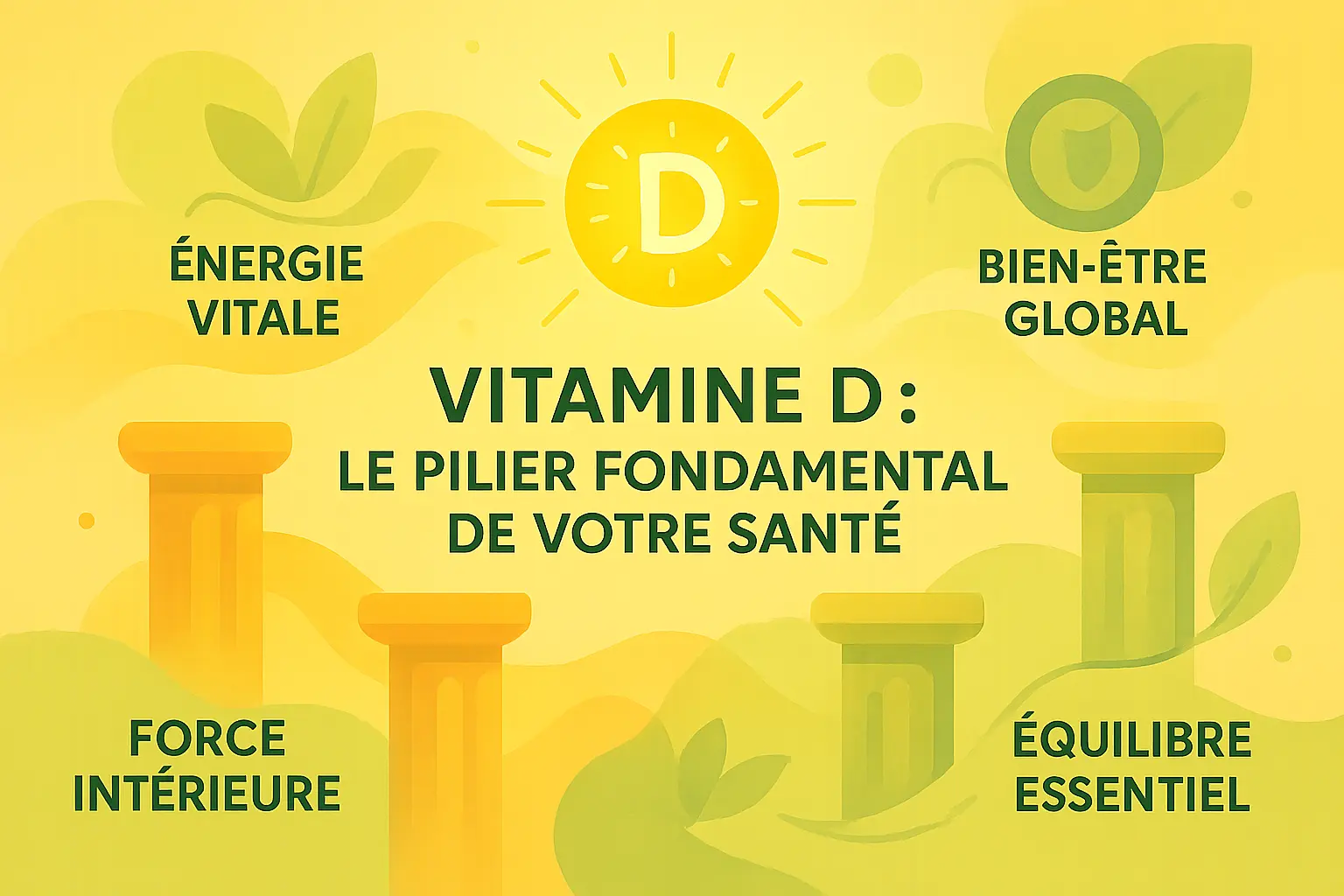 Illustration des bienfaits de la vitamine D sur les os et le système immunitaire