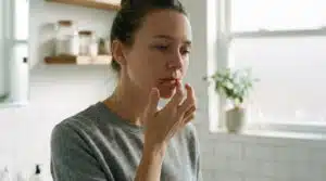 Bouton à la commissure de la lèvre : la perlèche, ses causes et traitements