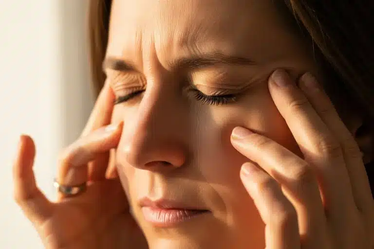 sinusite aiguë traitement : douleur et pression sur les sinus du visage