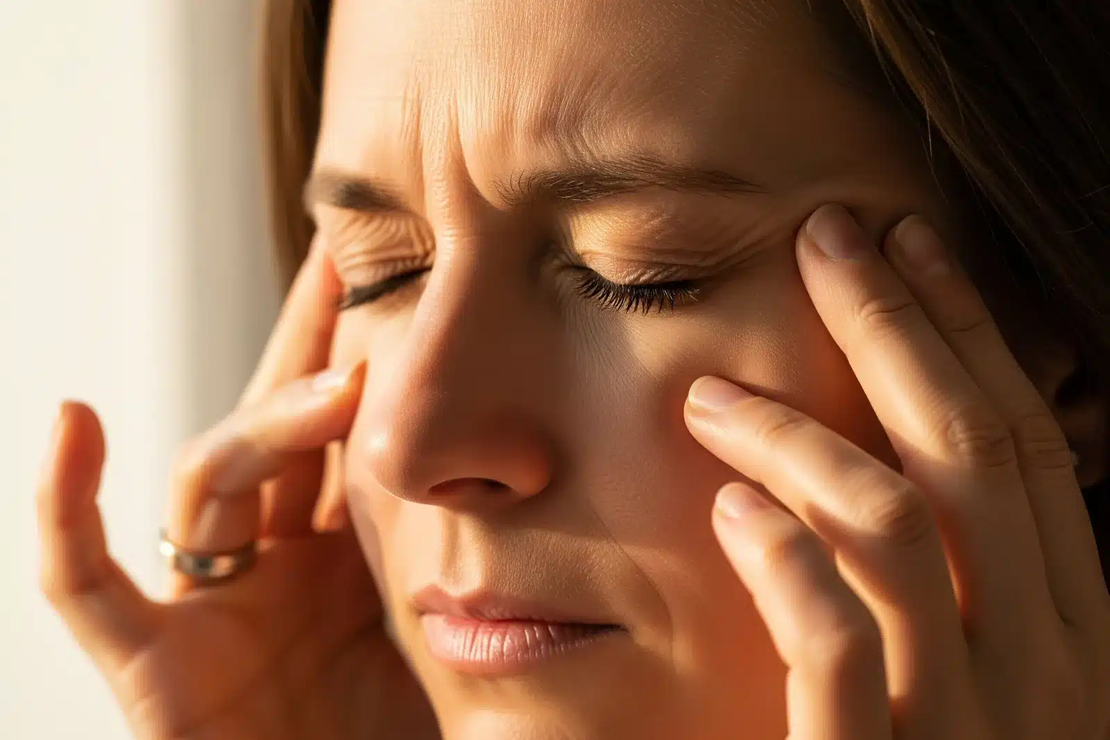 sinusite aiguë traitement : douleur et pression sur les sinus du visage